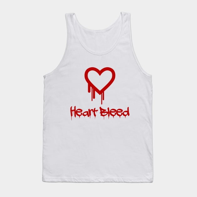 Heart Bleed Shirt - With Blood Dripping Letters Tank Top by ibadishi